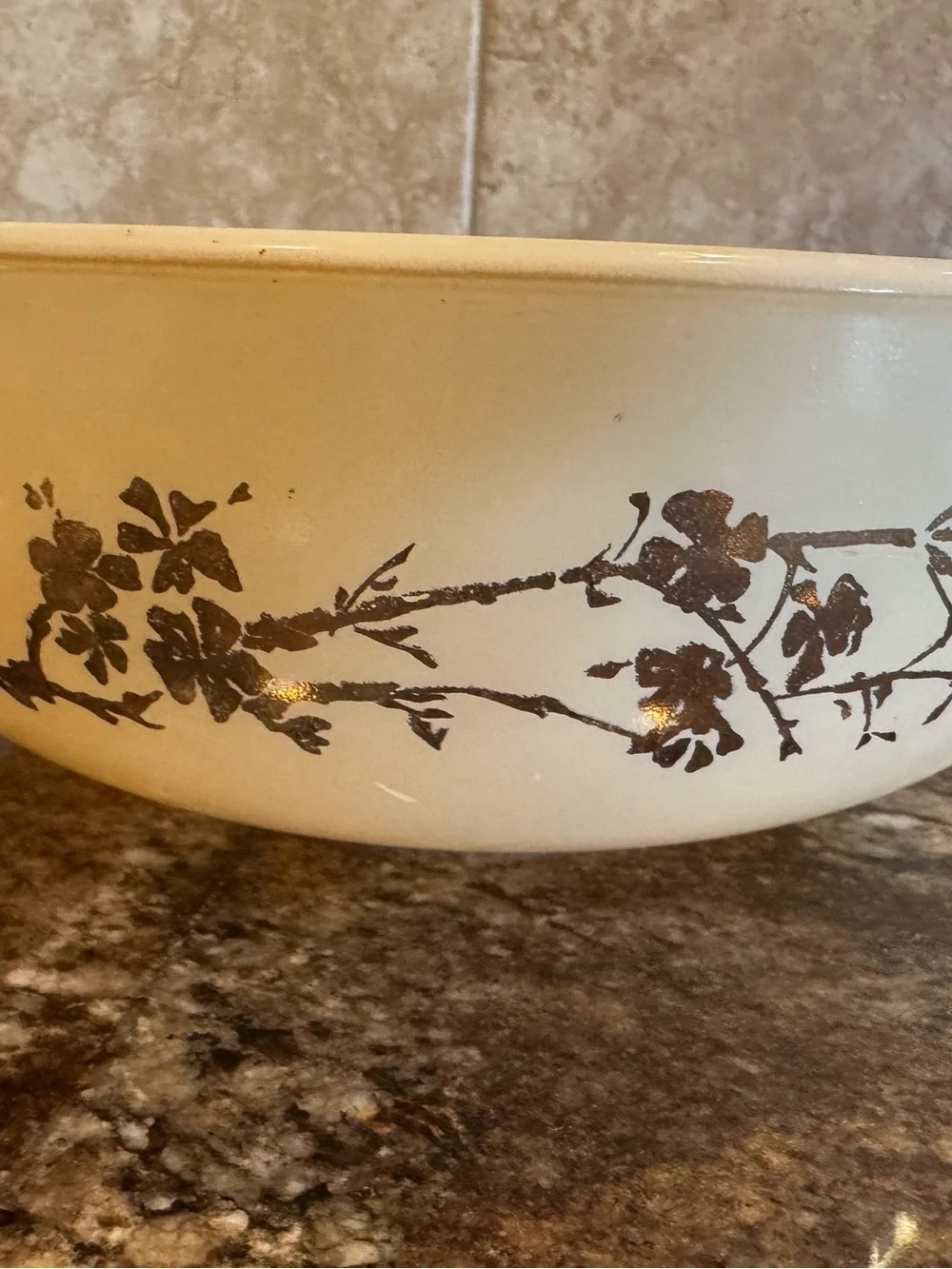 Vintage 1959 Pyrex Golden Branch Hospitality 024 2 Qt Casserole w Lid